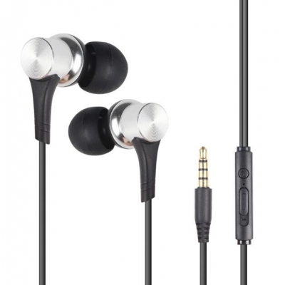 Metal Wired In-ear earphone with mic for smartphone,Laptop